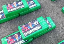 VÍDEO: Pacotes de cocaína com rosto de Haaland são apreendidos no Equador