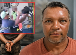 Câmeras flagram homem atacando ex-mulher a facadas em mercearia de Nova Mutum; vídeo